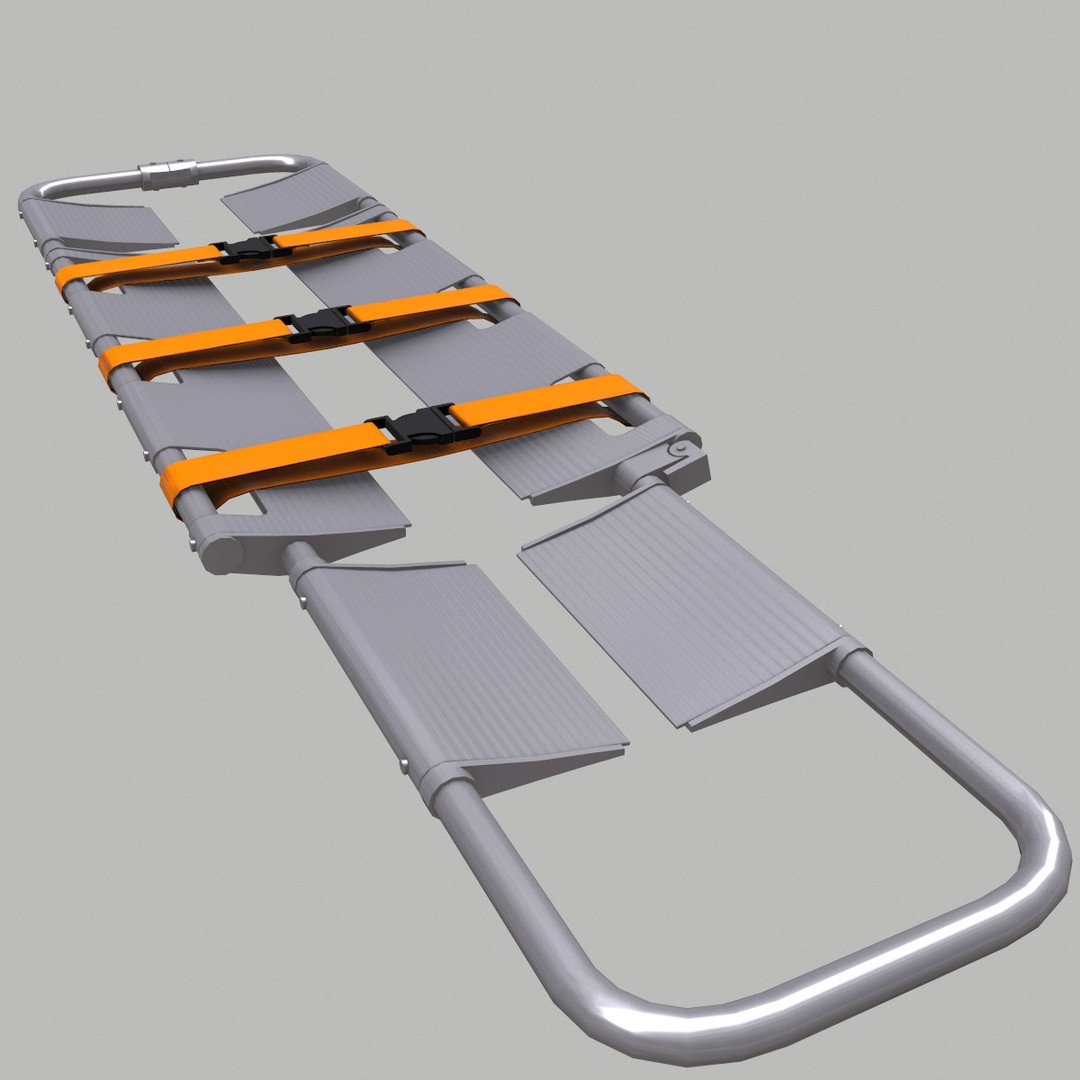 Scoop Stretcher 3D Model – Low Poly Game-Ready Asset, FBX, OBJ, Blender - View 10