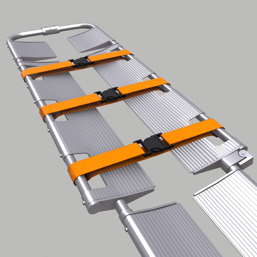 Scoop Stretcher 3D Model – Low Poly Game-Ready Asset, FBX, OBJ, Blender - View 11