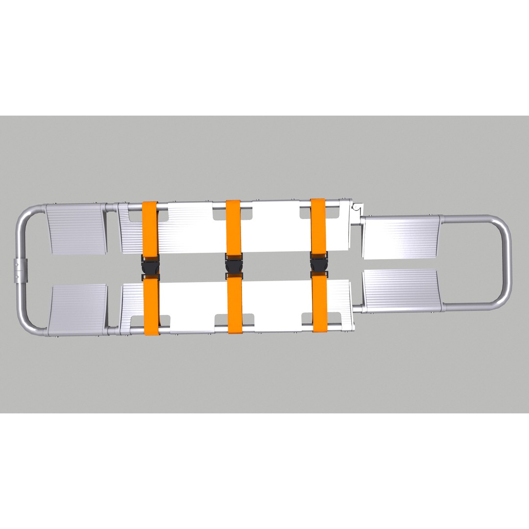 Scoop Stretcher 3D Model – Low Poly Game-Ready Asset, FBX, OBJ, Blender - View 13
