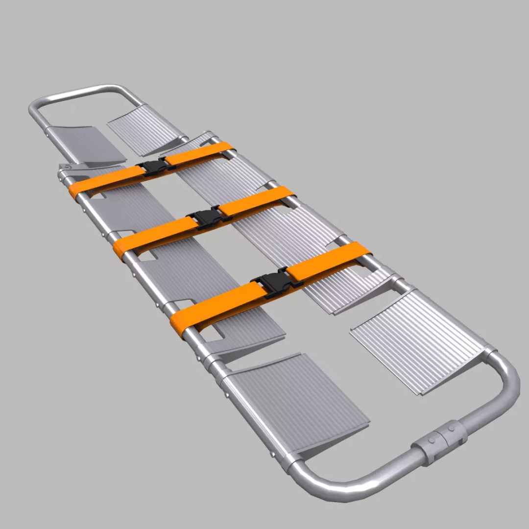 Scoop Stretcher 3D Model – Low Poly Game-Ready Asset, FBX, OBJ, Blender - View 2