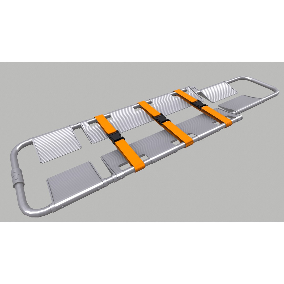 Scoop Stretcher 3D Model – Low Poly Game-Ready Asset, FBX, OBJ, Blender - View 26