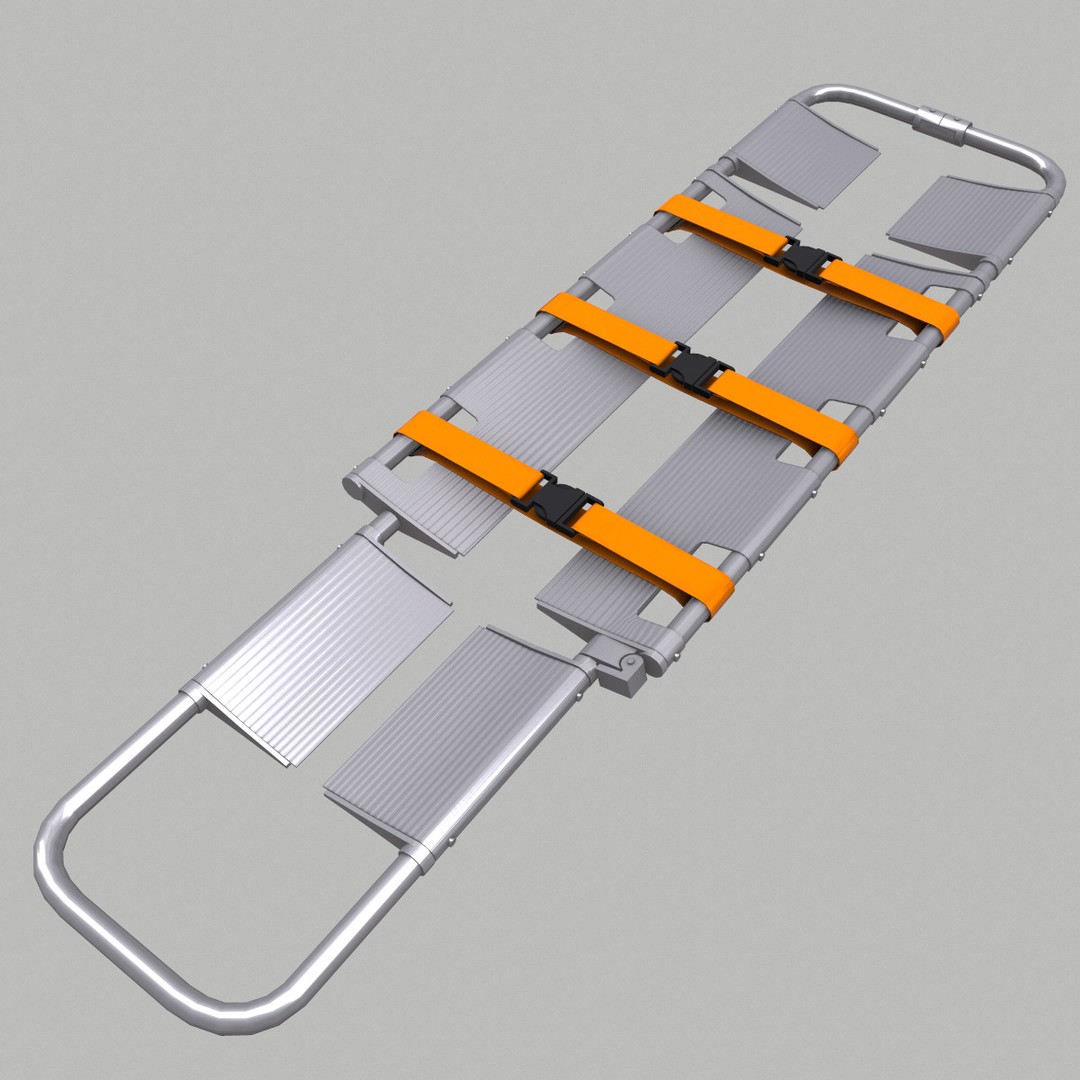Scoop Stretcher 3D Model – Low Poly Game-Ready Asset, FBX, OBJ, Blender - View 3