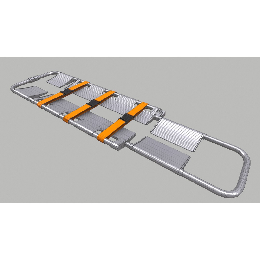 Scoop Stretcher 3D Model – Low Poly Game-Ready Asset, FBX, OBJ, Blender - View 30