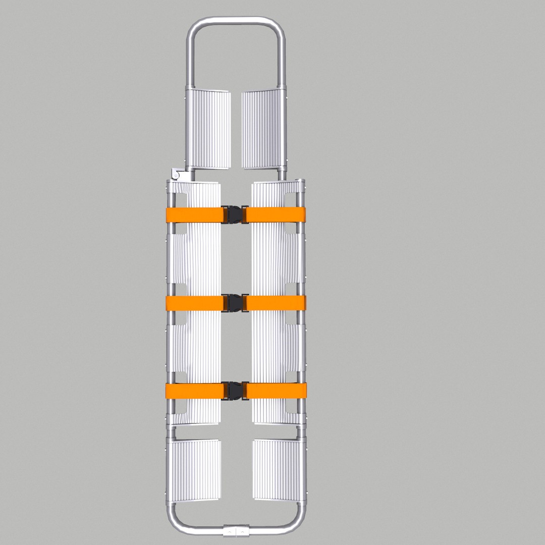 Scoop Stretcher 3D Model – Low Poly Game-Ready Asset, FBX, OBJ, Blender - View 4