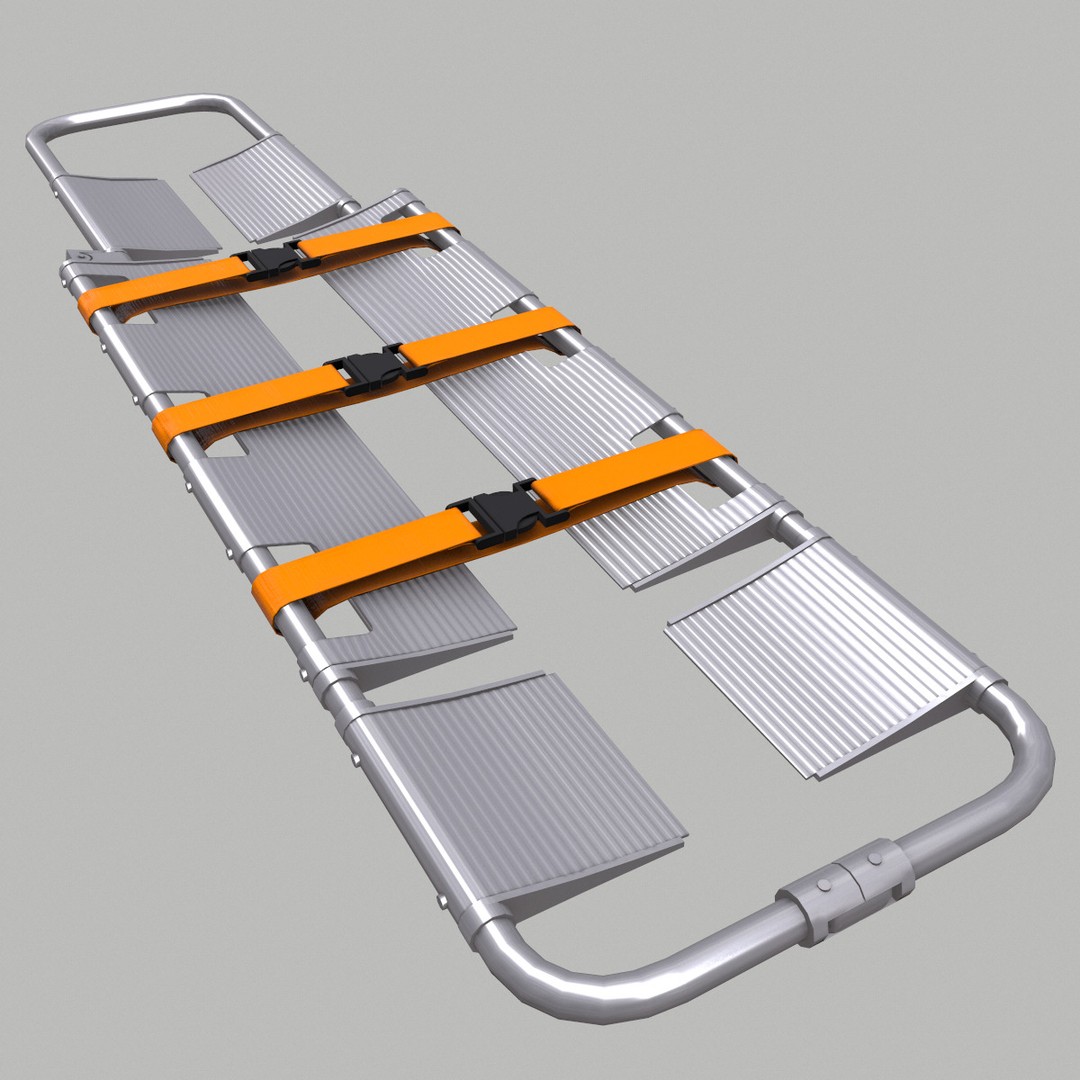 Scoop Stretcher 3D Model – Low Poly Game-Ready Asset, FBX, OBJ, Blender - View 5