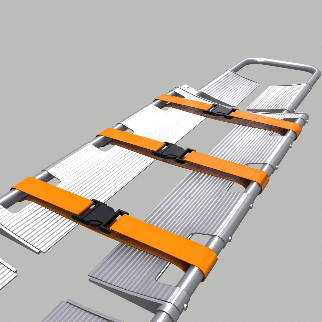 Scoop Stretcher 3D Model – Low Poly Game-Ready Asset, FBX, OBJ, Blender - View 7