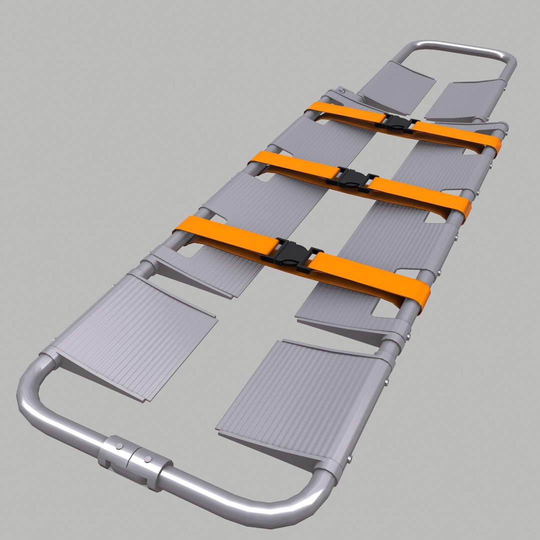 Scoop Stretcher 3D Model – Low Poly Game-Ready Asset, FBX, OBJ, Blender - View 9