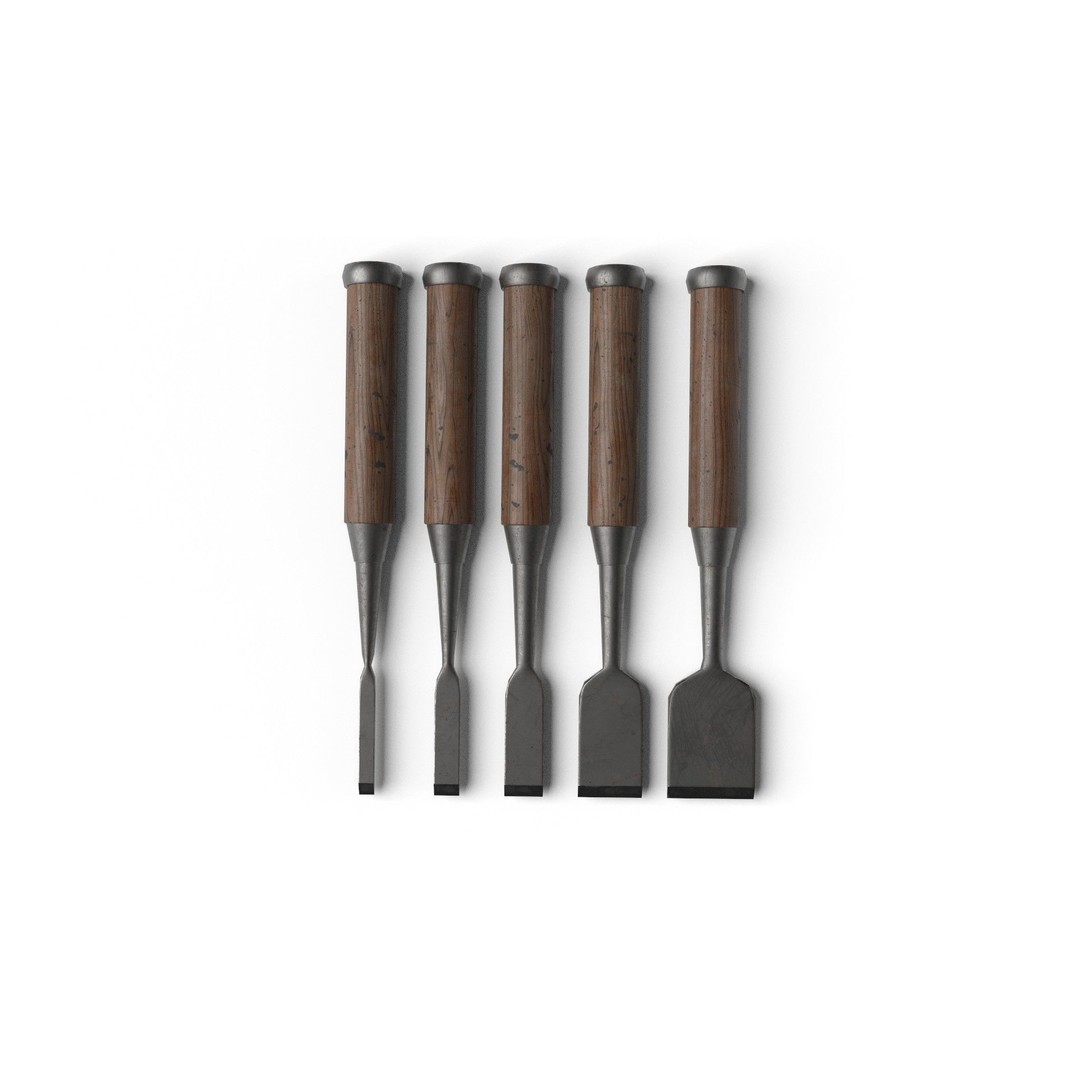 Japanese Chisels 3D Model – Realistic PBR Textures, FBX, OBJ - View 5