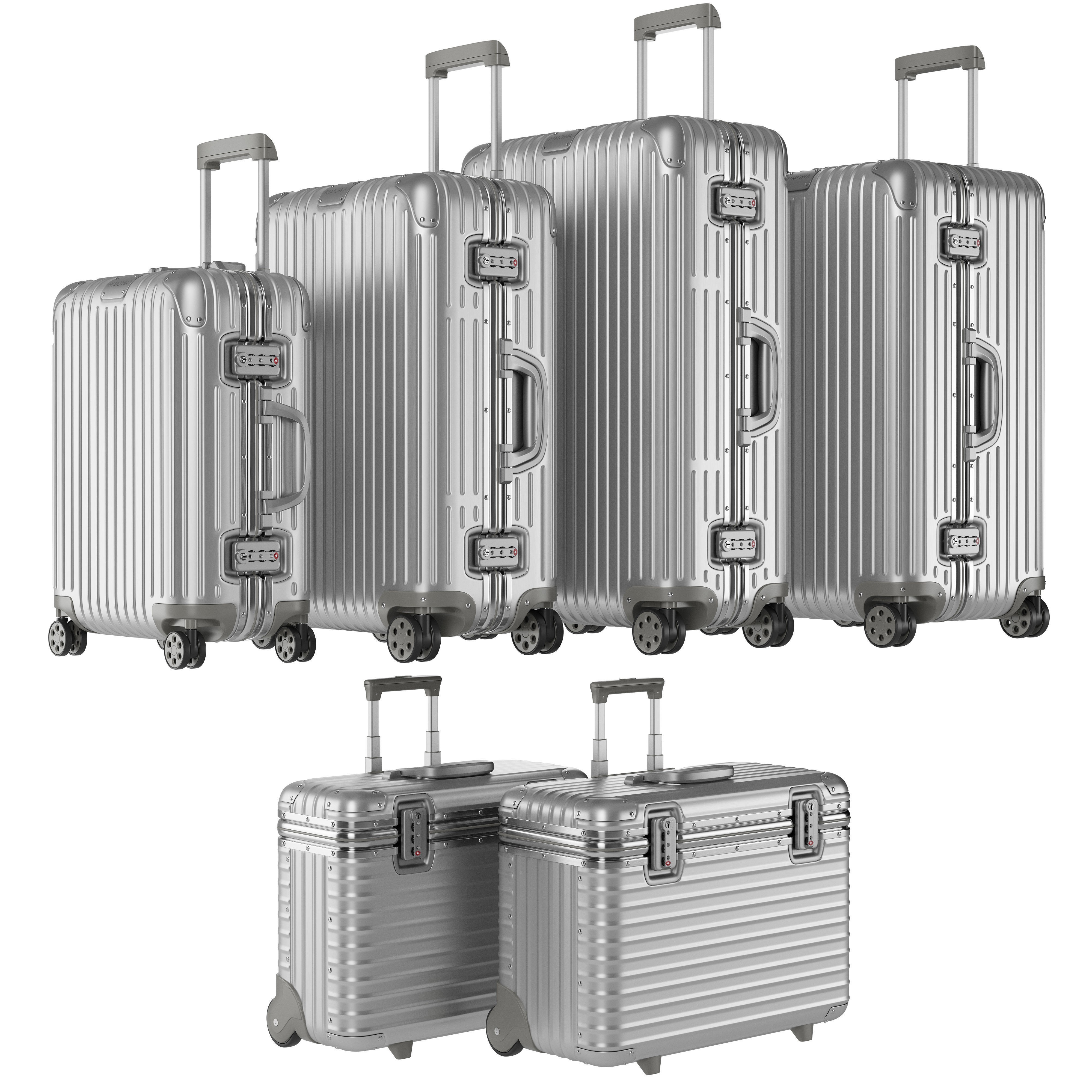 Rimowa Suitcase Collection - Game-Ready 3D Model - View 3