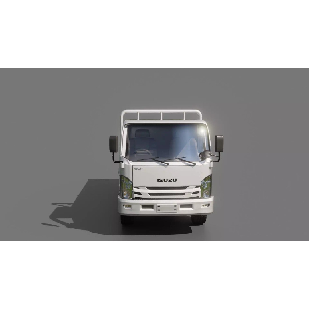 Isuzu Elf Flatbed Truck 3D Model – Rigged Vehicle for Animation, Blender, FBX - View 16