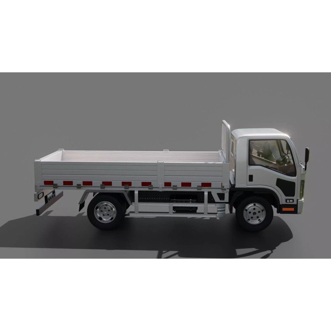 Isuzu Elf Flatbed Truck 3D Model – Rigged Vehicle for Animation, Blender, FBX - View 26