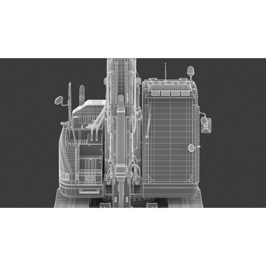 Doosan DX140LCR-5 Excavator 3D Model – High Poly Game-Ready Asset, FBX, OBJ - View 69