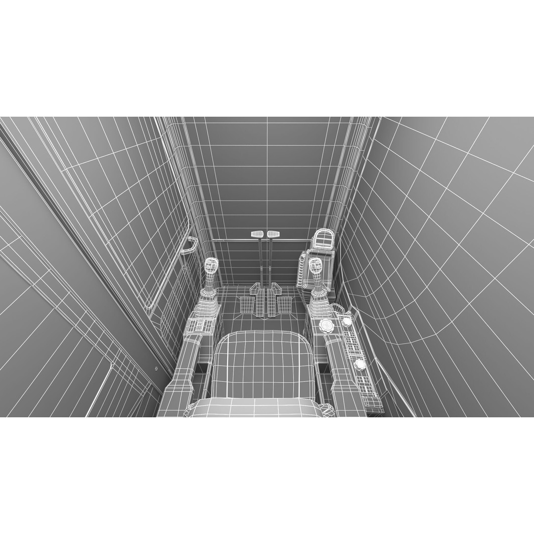 Doosan DX140LCR-5 Excavator 3D Model – High Poly Game-Ready Asset, FBX, OBJ - View 88