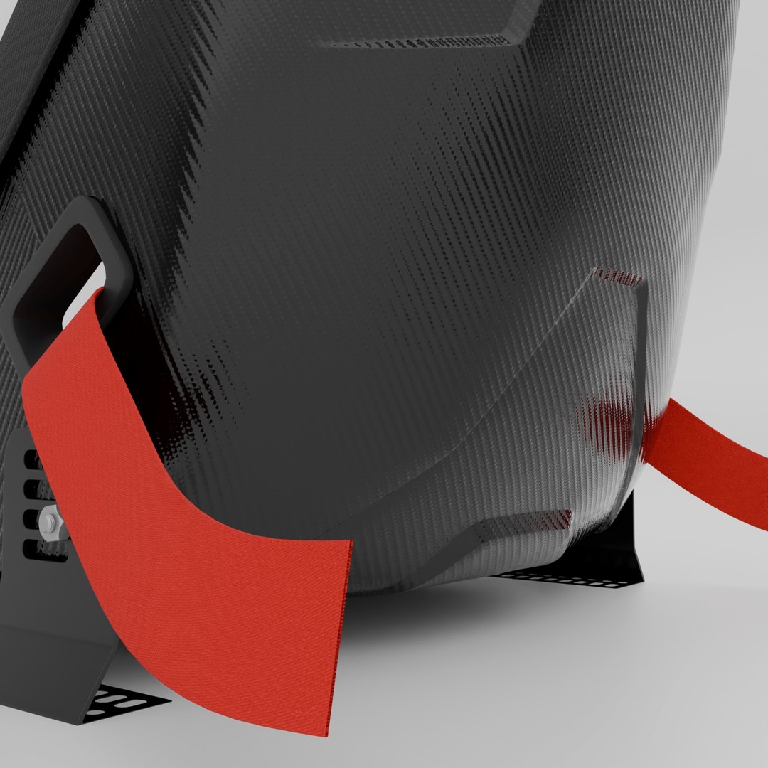 Sparco ADV Elite Carbon Seat 3D Model – High Accuracy Racing Asset, Blender, FBX, OBJ - View 14