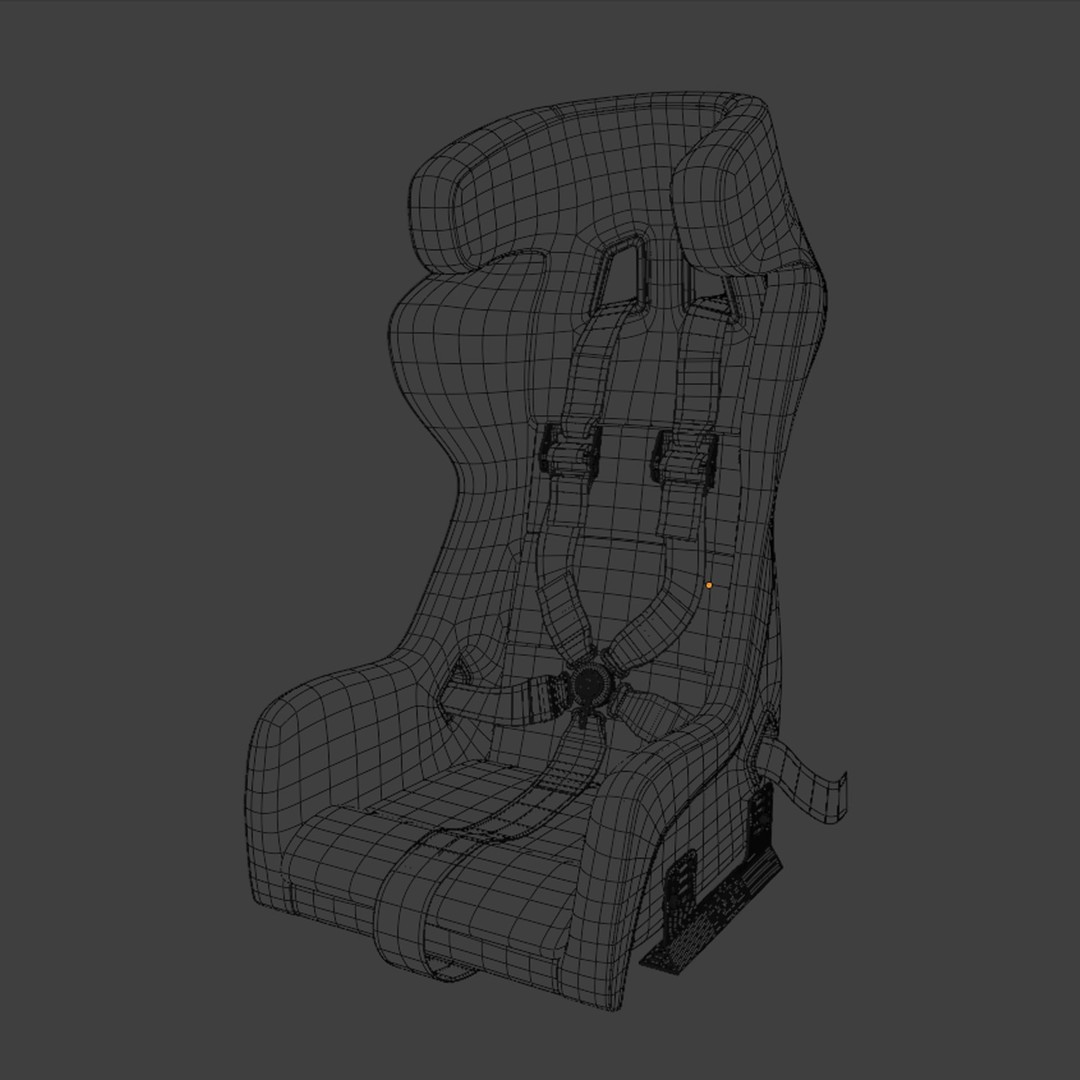 Sparco ADV Elite Carbon Seat 3D Model – High Accuracy Racing Asset, Blender, FBX, OBJ - View 15