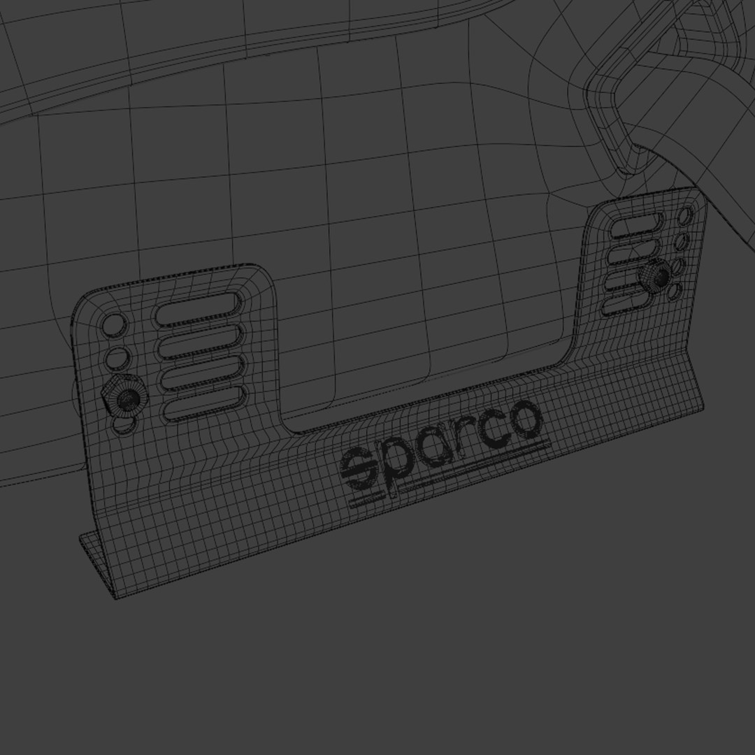 Sparco ADV Elite Carbon Seat 3D Model – High Accuracy Racing Asset, Blender, FBX, OBJ - View 19
