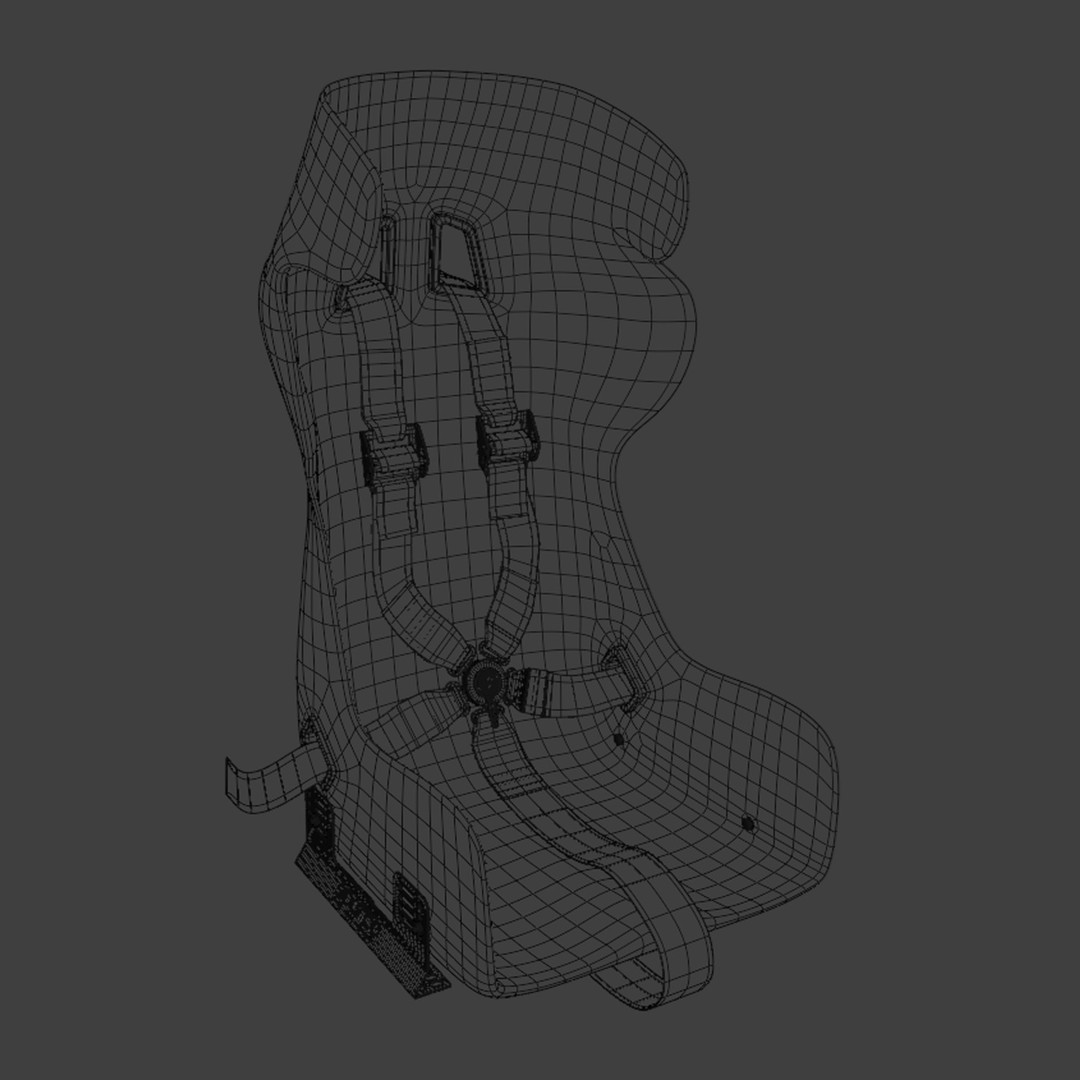 Sparco ADV Elite Carbon Seat 3D Model – High Accuracy Racing Asset, Blender, FBX, OBJ - View 20
