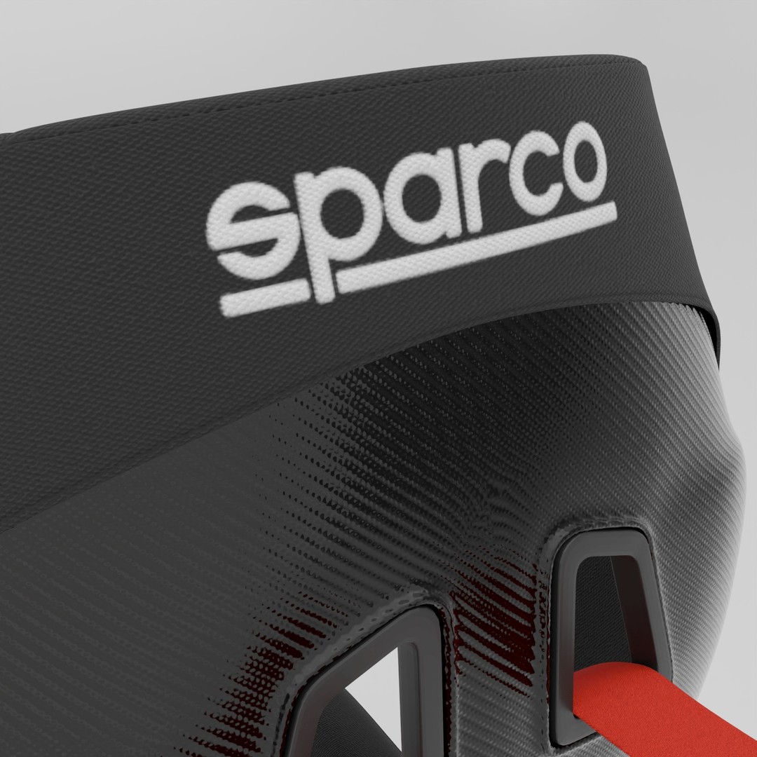 Sparco ADV Elite Carbon Seat 3D Model – High Accuracy Racing Asset, Blender, FBX, OBJ - View 6