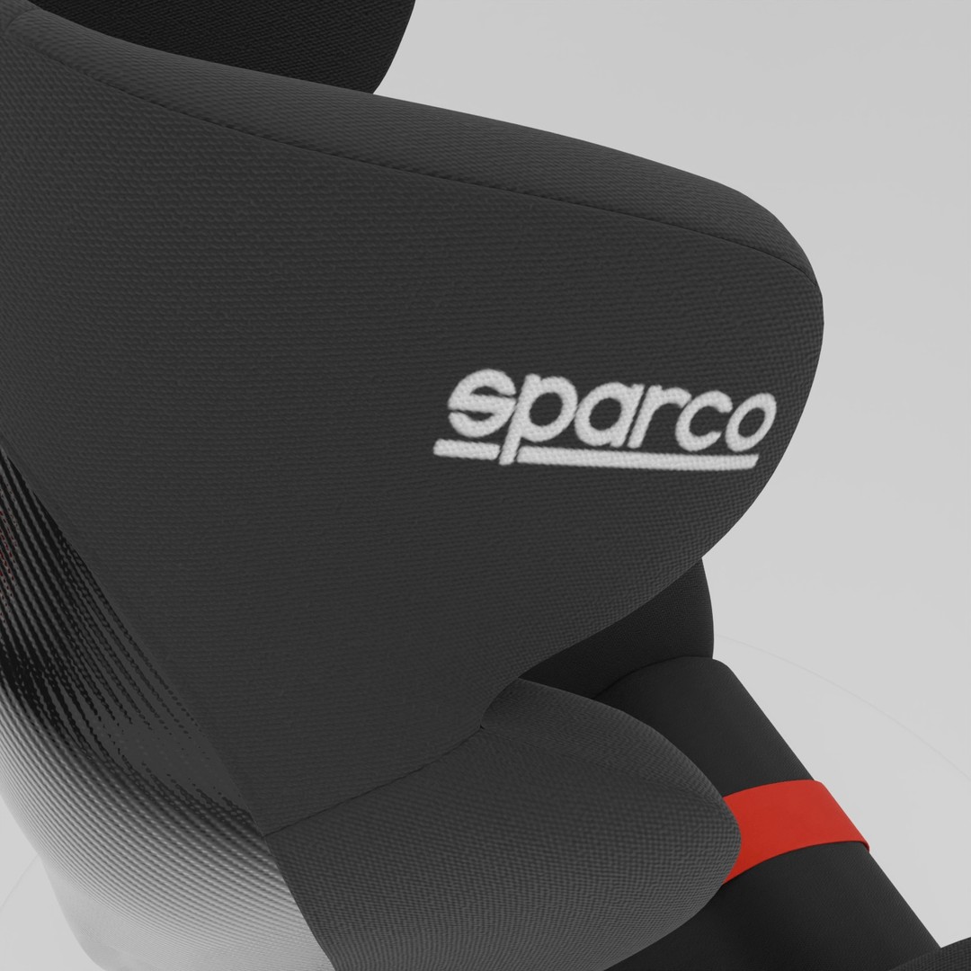 Sparco ADV Elite Carbon Seat 3D Model – High Accuracy Racing Asset, Blender, FBX, OBJ - View 7