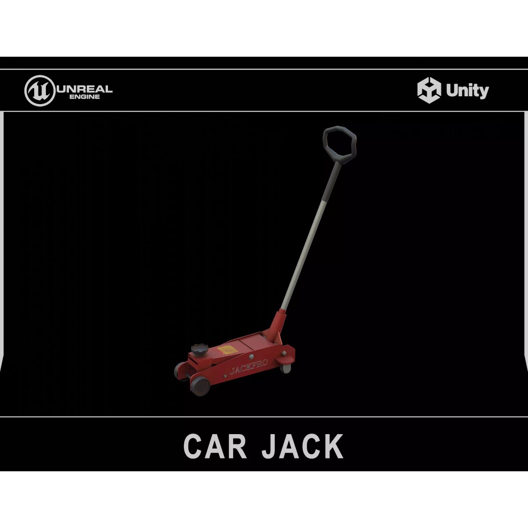 Car Jack 3D Model – Low Poly Game-Ready Asset, FBX & OBJ Formats - View 2