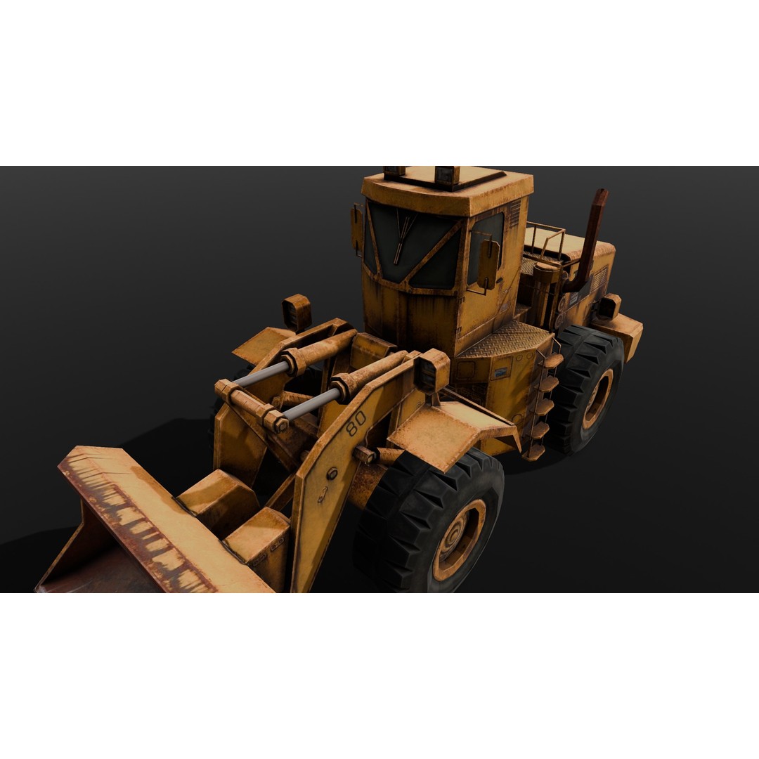 Tractor 3D Model – Low Poly Digital Asset, FBX, Game Ready - View 16