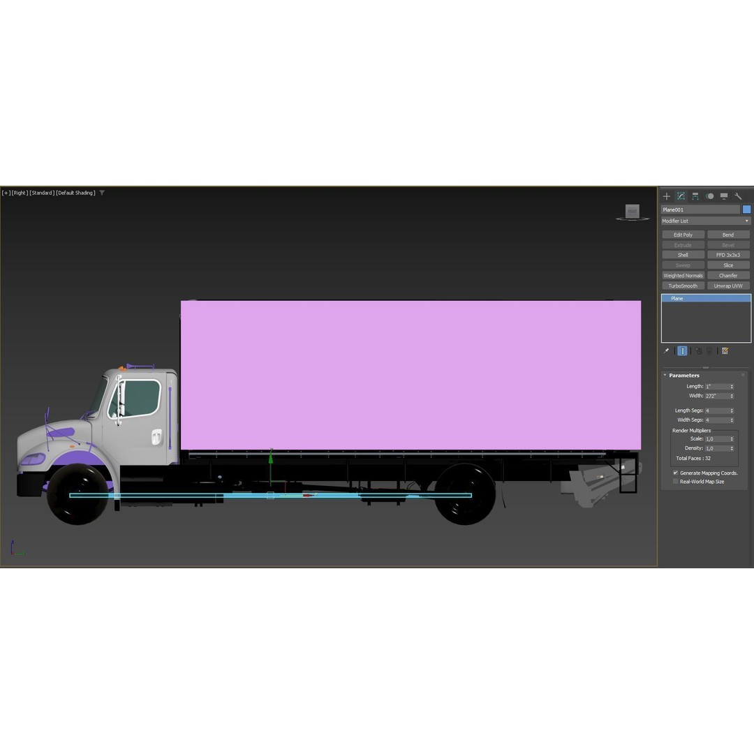 Freightliner M2 106 Box Truck 3D Model – Low Poly PBR Game Asset, FBX
