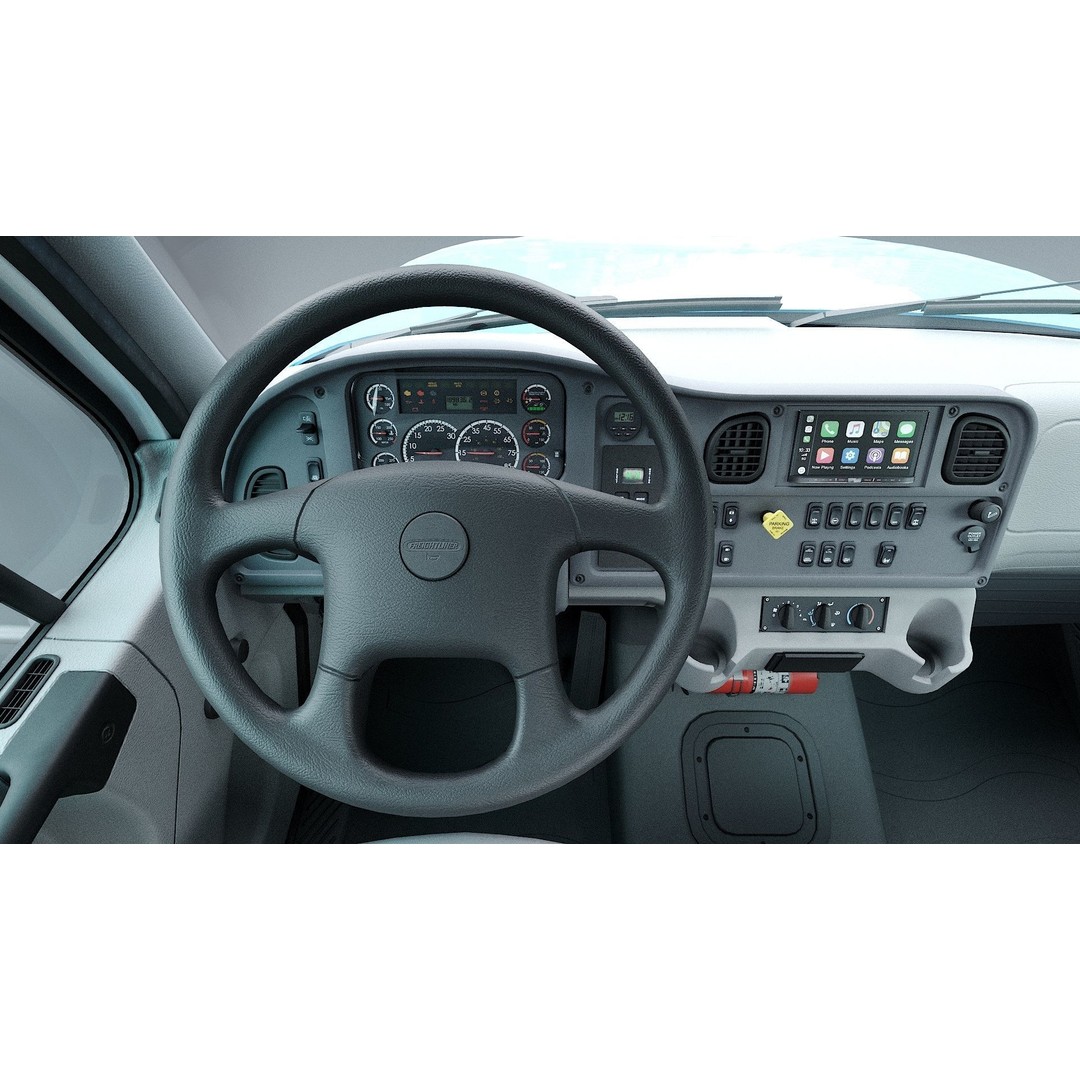 Freightliner M2 106 Box Truck 3D Model – Low Poly PBR Game Asset, FBX - View 17