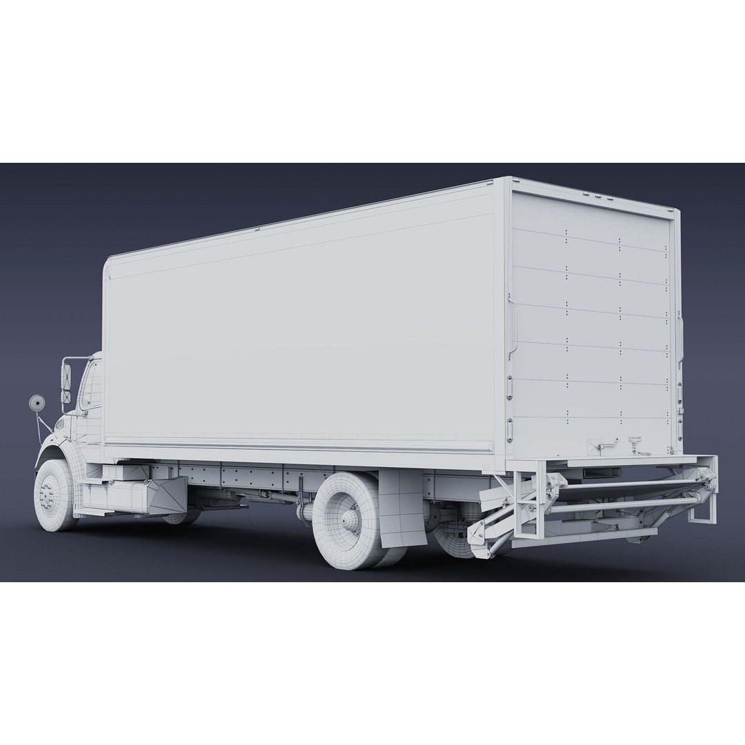 Freightliner M2 106 Box Truck 3D Model – Low Poly PBR Game Asset, FBX - View 41