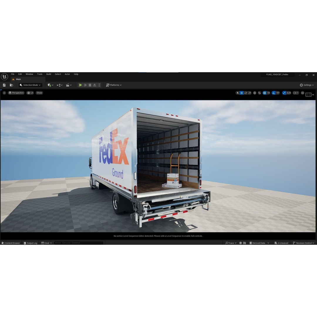 Freightliner M2 106 Box Truck 3D Model – Low Poly PBR Game Asset, FBX - View 59