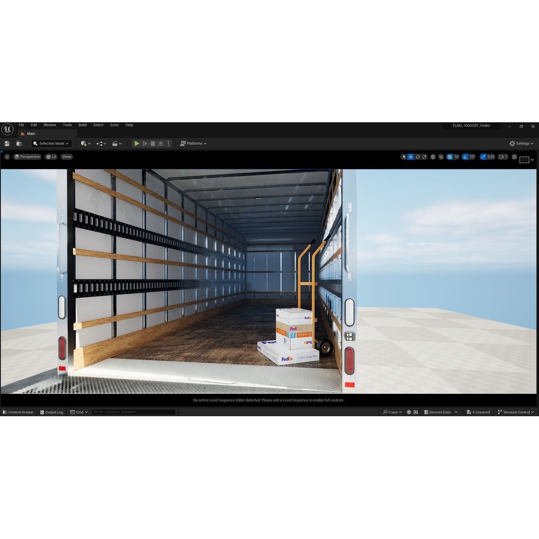 Freightliner M2 106 Box Truck 3D Model – Low Poly PBR Game Asset, FBX - View 60