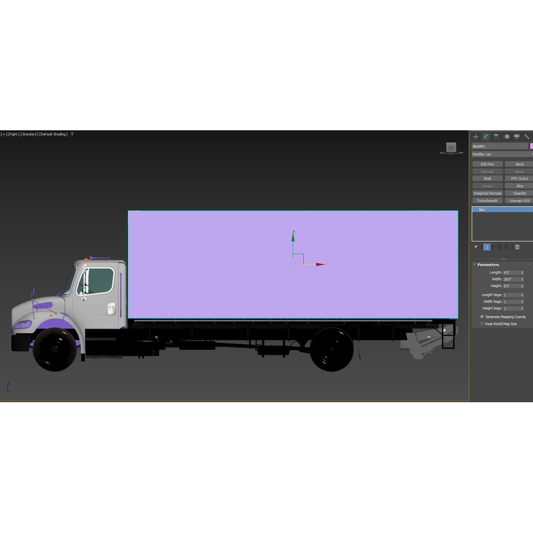 Freightliner M2 106 Box Truck 3D Model – Low Poly PBR Game Asset, FBX - View 68