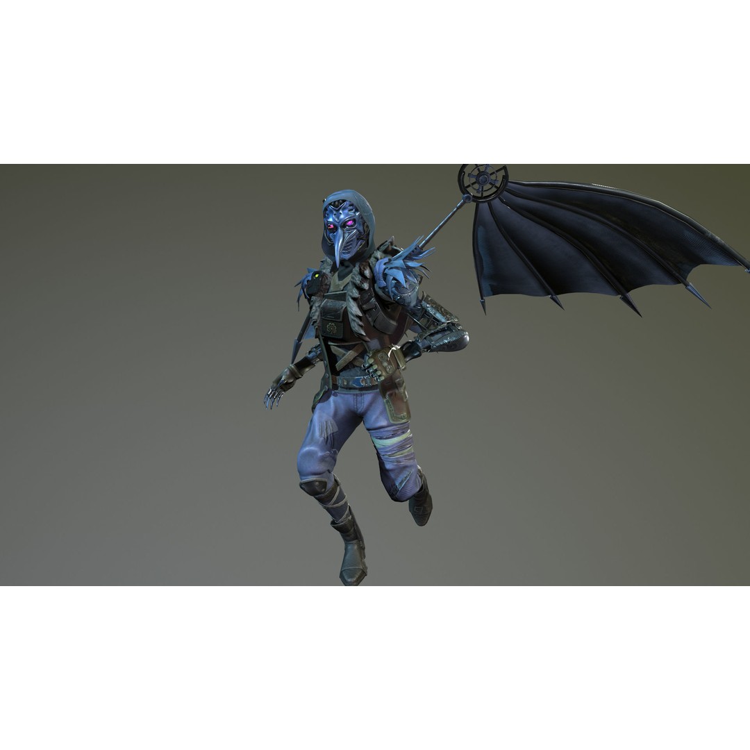 IndustrialMech03 3D Model – Low Poly Sci-Fi Character, Rigged, FBX - View 10