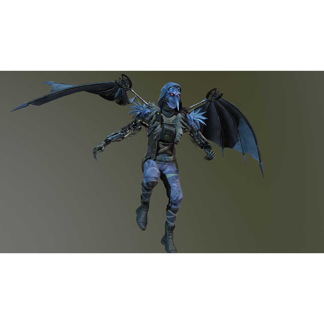 IndustrialMech03 3D Model – Low Poly Sci-Fi Character, Rigged, FBX - View 11