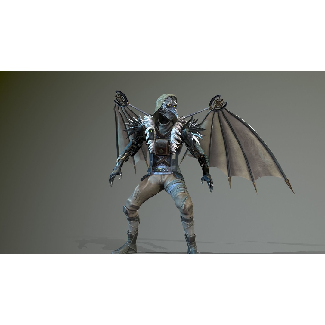 IndustrialMech03 3D Model – Low Poly Sci-Fi Character, Rigged, FBX - View 6