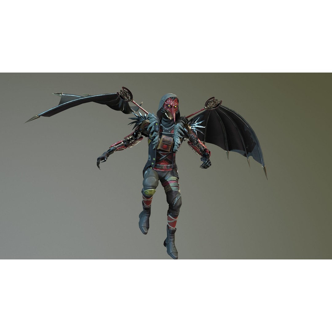 IndustrialMech03 3D Model – Low Poly Sci-Fi Character, Rigged, FBX - View 7