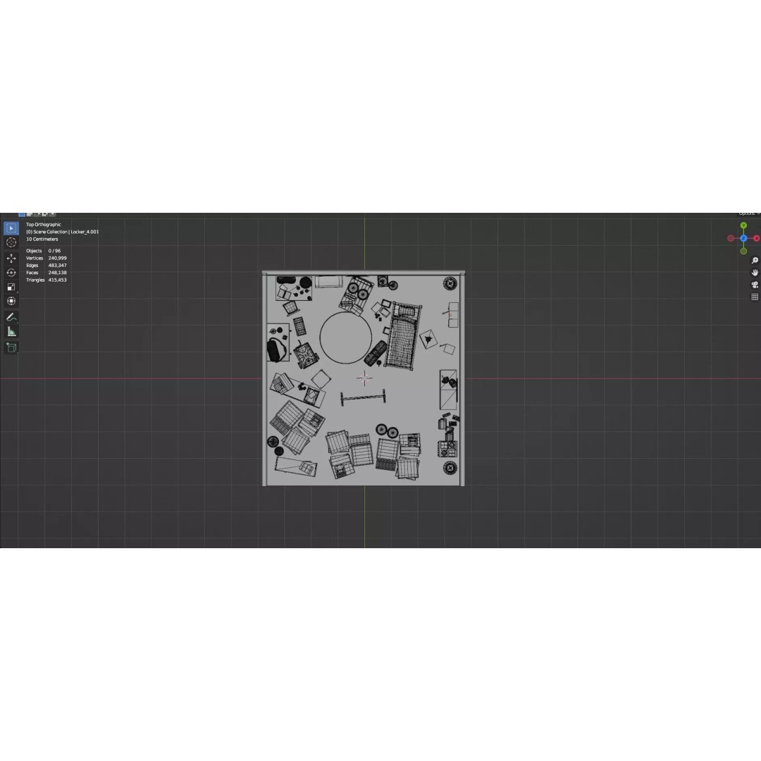 Survival Safe House 3D Model – Low Poly Untextured Game Asset, FBX - View 19