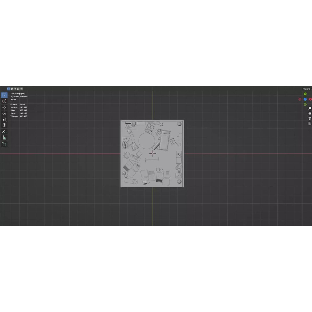 Survival Safe House 3D Model – Low Poly Untextured Game Asset, FBX - View 33