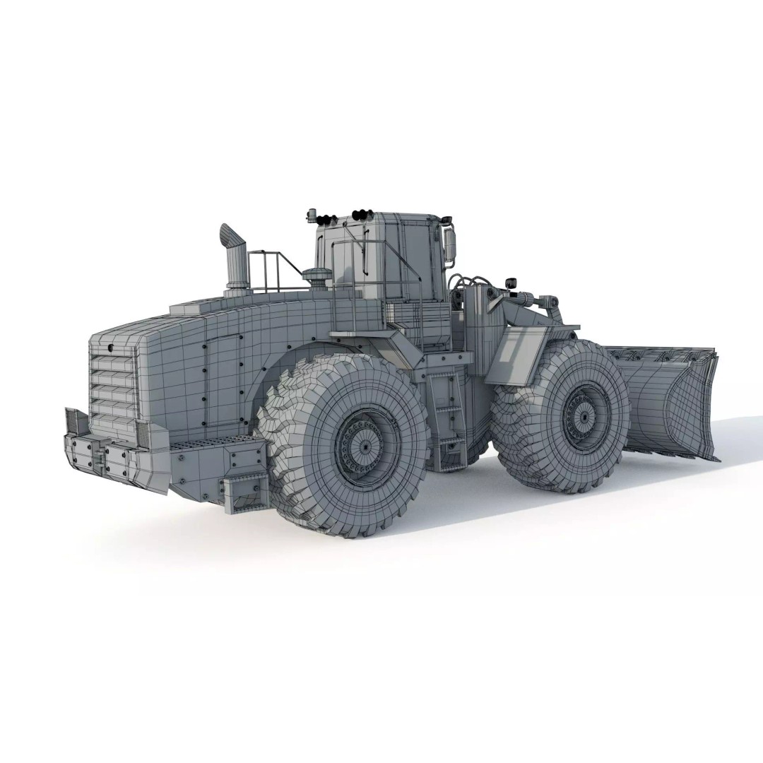 Heavy Loader Bucket Dozer 3D Model – High Poly Industrial Machine, FBX, OBJ
