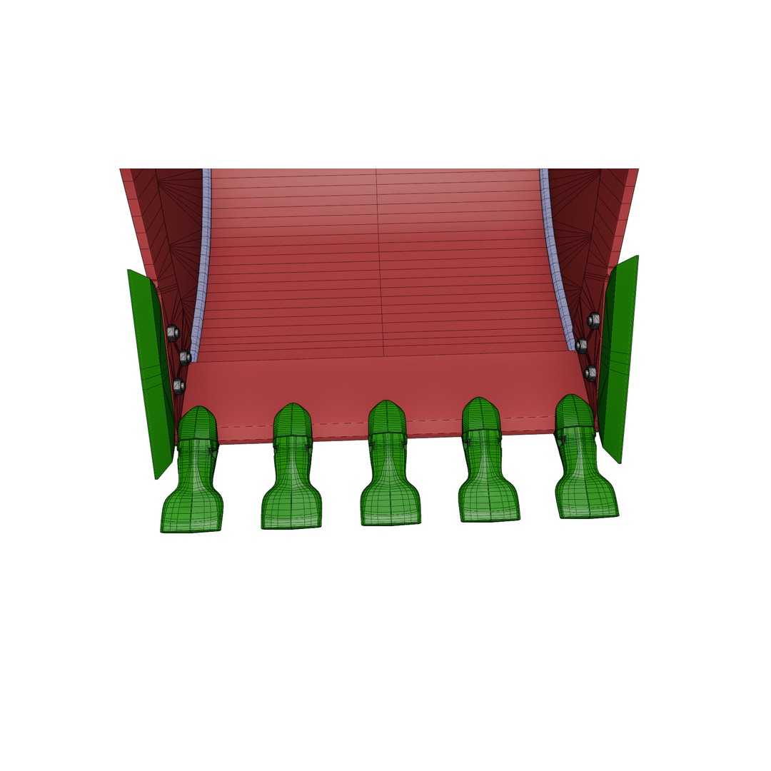 ESCO Extreme-Duty Plate Lip Bucket 3D Model – Low Poly Game Asset, FBX, PBR