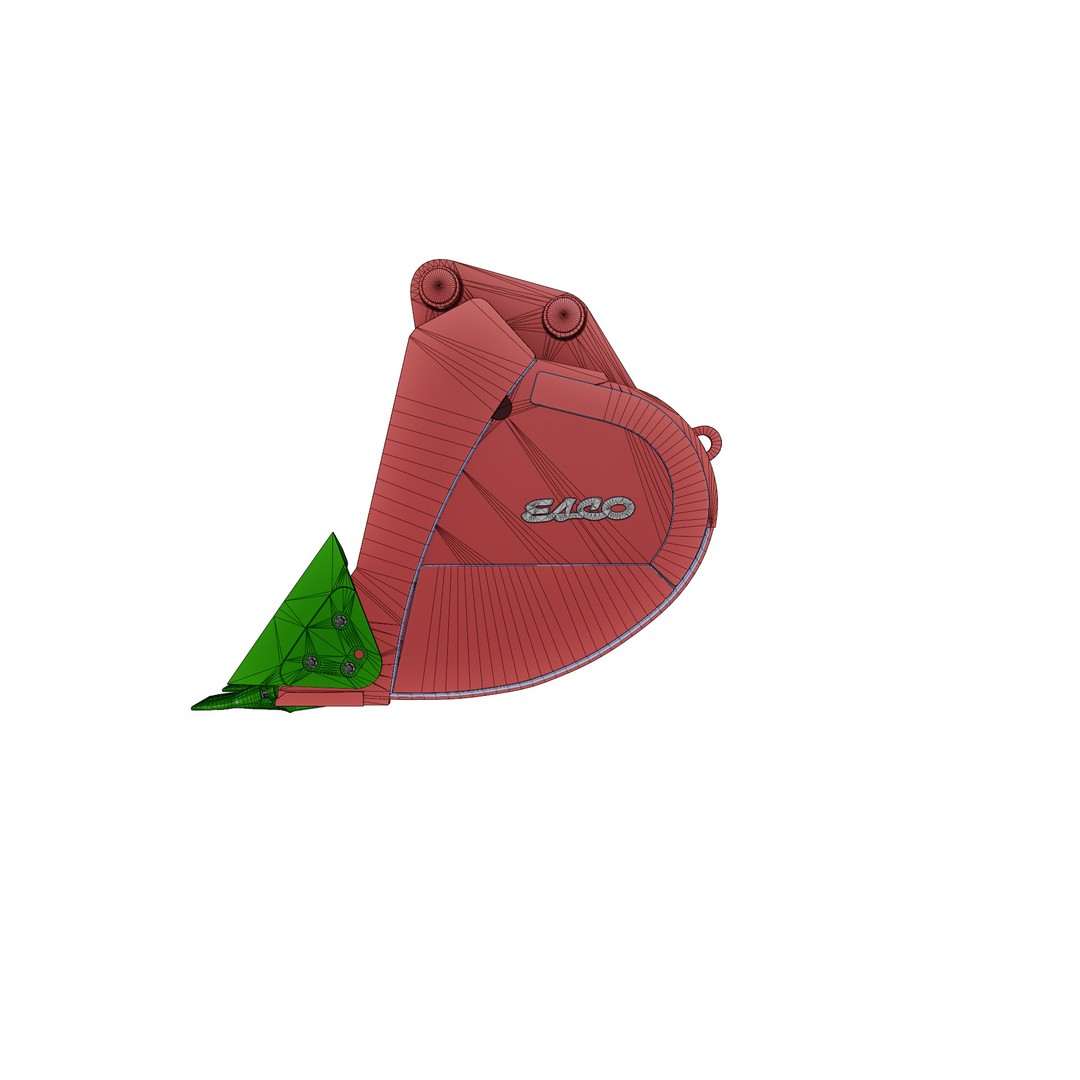 ESCO Extreme-Duty Plate Lip Bucket 3D Model – Low Poly Game Asset, FBX, PBR - View 15