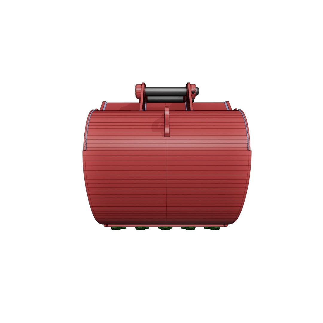 ESCO Extreme-Duty Plate Lip Bucket 3D Model – Low Poly Game Asset, FBX, PBR - View 21