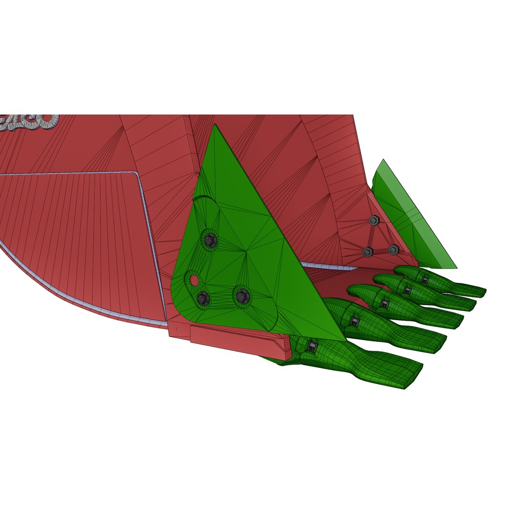 ESCO Extreme-Duty Plate Lip Bucket 3D Model – Low Poly Game Asset, FBX, PBR - View 23