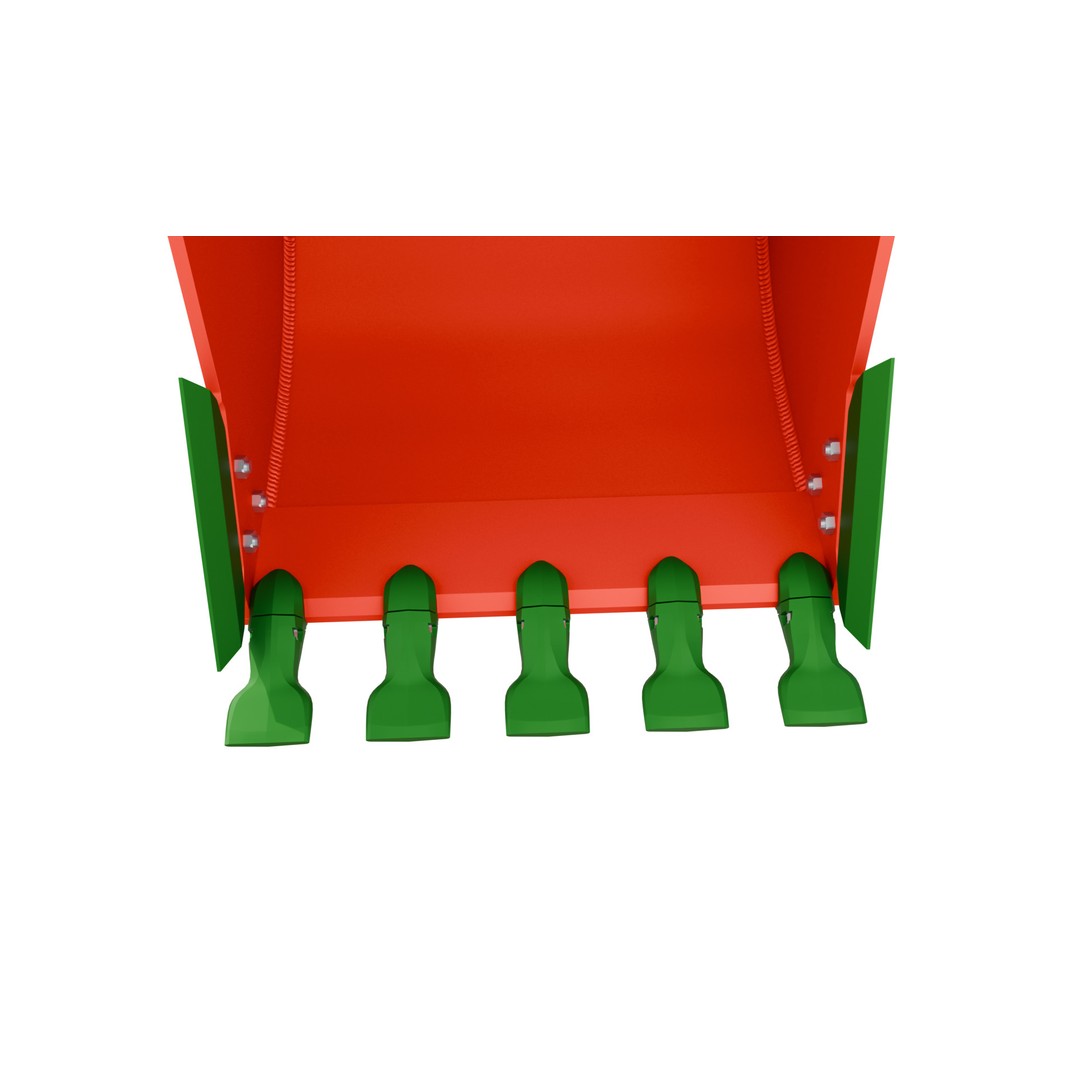 ESCO Extreme-Duty Plate Lip Bucket 3D Model – Low Poly Game Asset, FBX, PBR - View 6