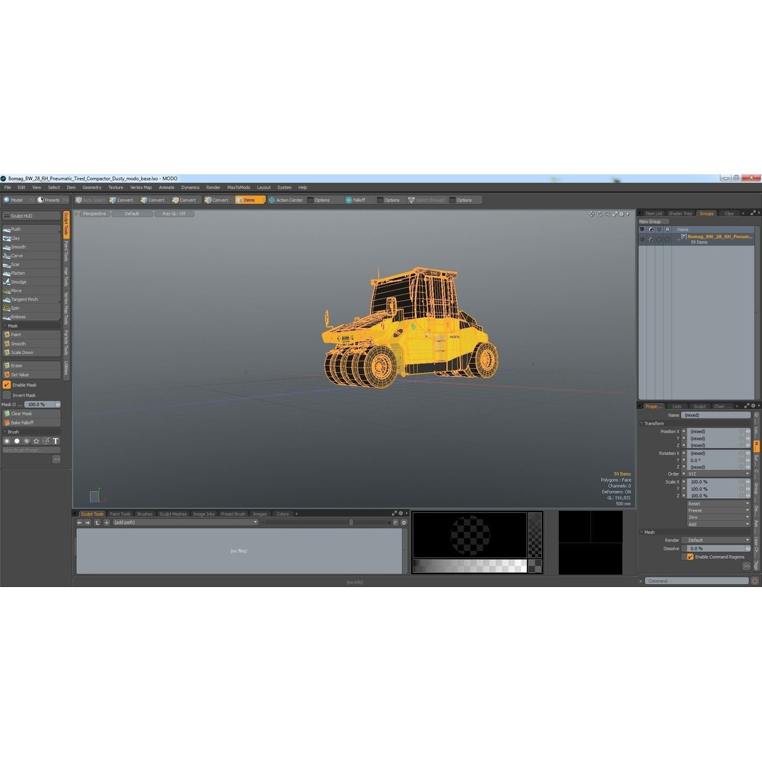 Bomag BW 28 RH Compactor 3D Model – PBR Textured Industrial Vehicle