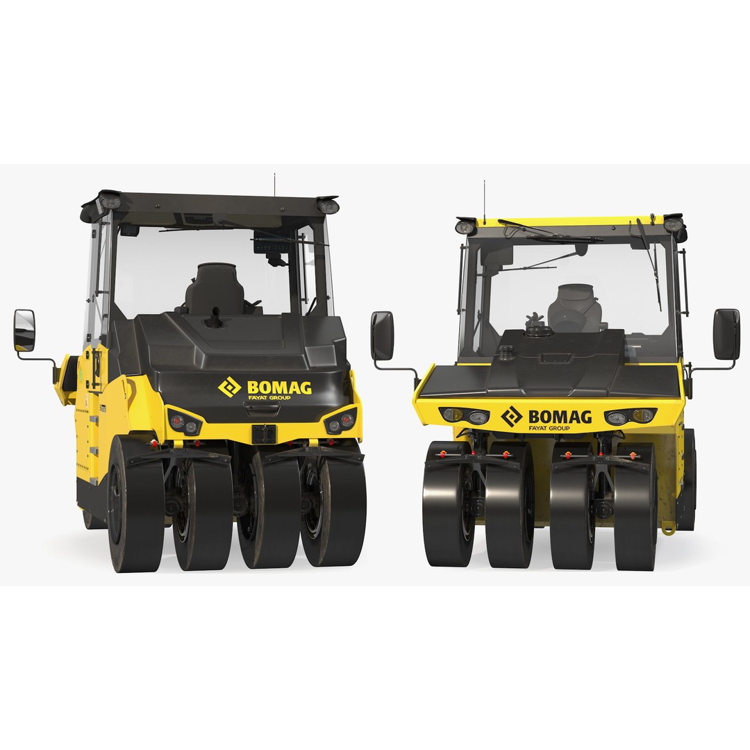 Bomag BW 28 RH Compactor 3D Model – PBR Textured Industrial Vehicle - View 11