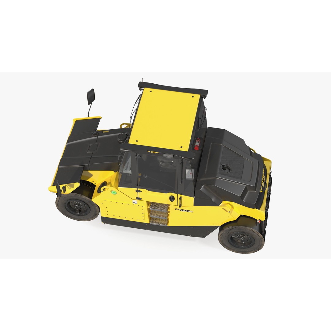 Bomag BW 28 RH Compactor 3D Model – PBR Textured Industrial Vehicle - View 14