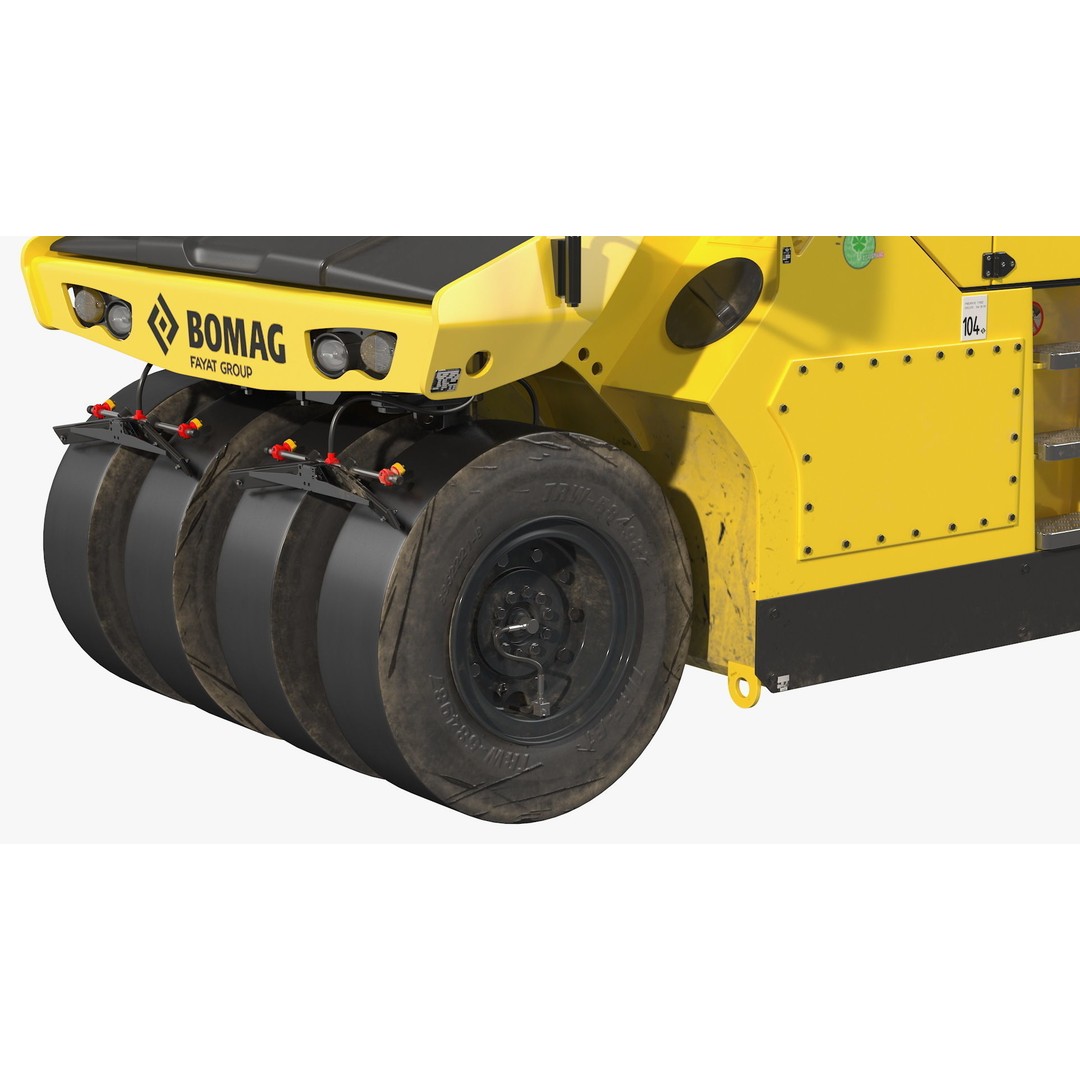 Bomag BW 28 RH Compactor 3D Model – PBR Textured Industrial Vehicle - View 17