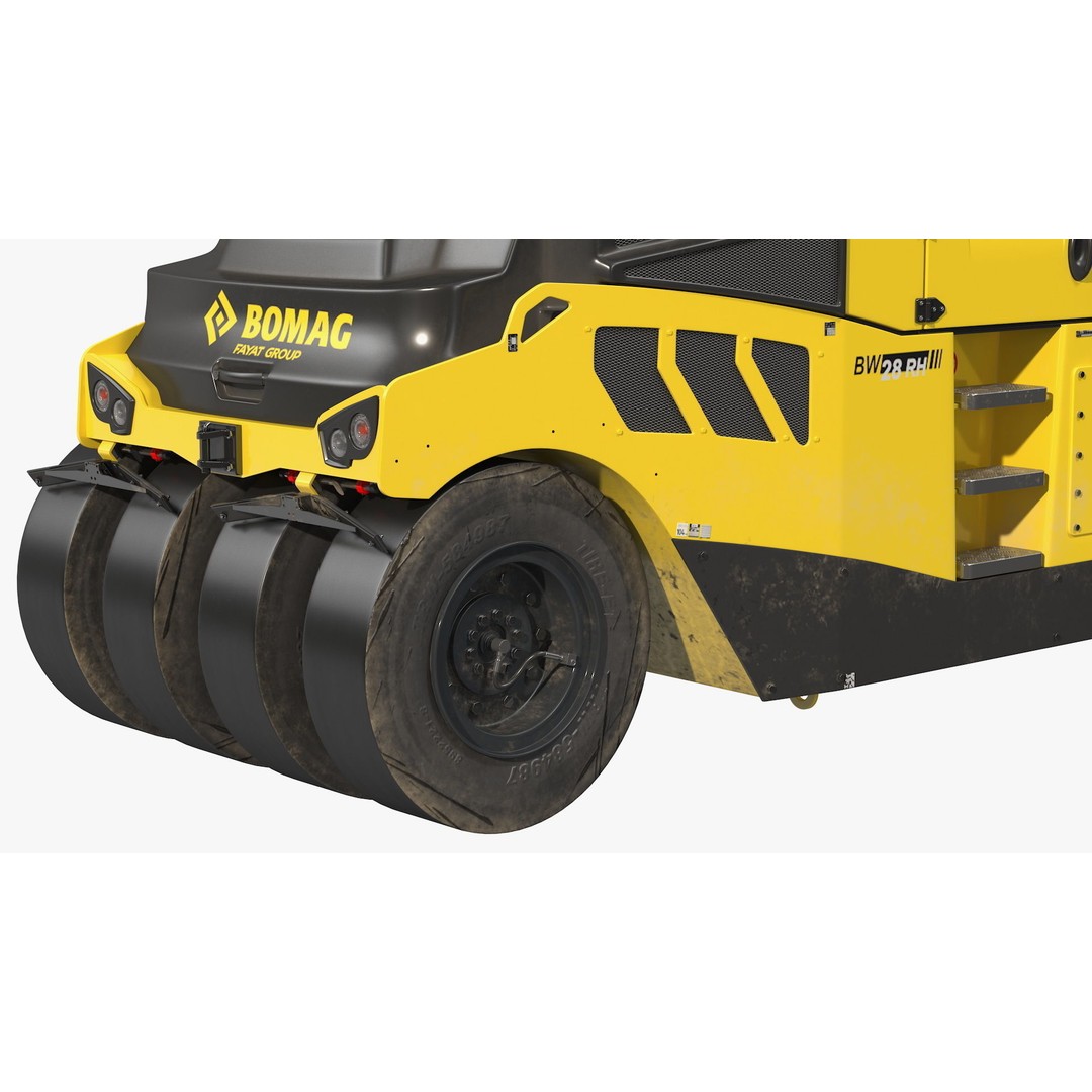 Bomag BW 28 RH Compactor 3D Model – PBR Textured Industrial Vehicle - View 18