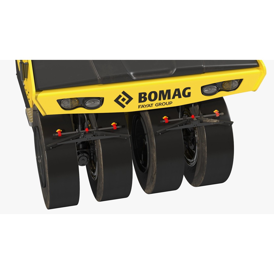 Bomag BW 28 RH Compactor 3D Model – PBR Textured Industrial Vehicle - View 19