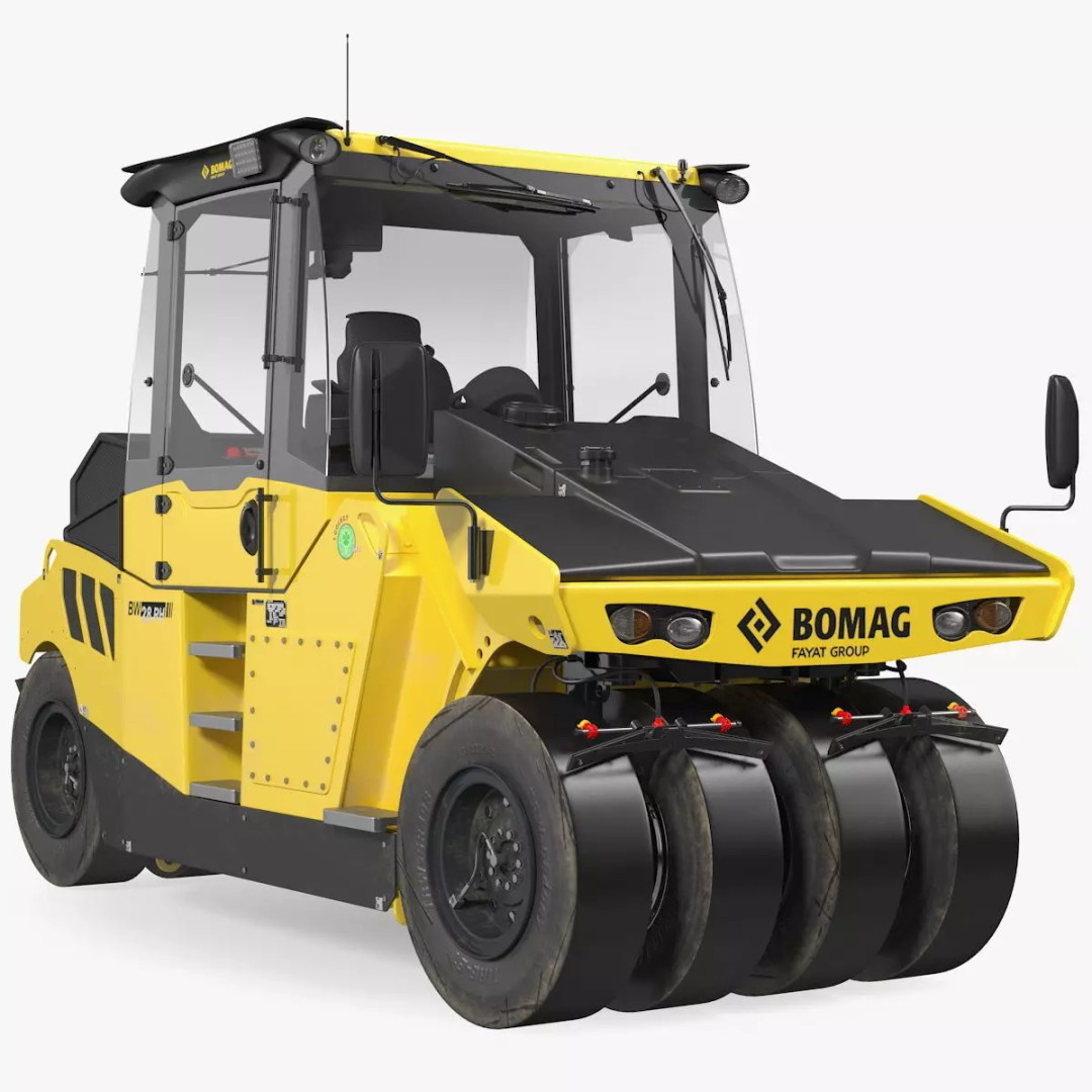 Bomag BW 28 RH Compactor 3D Model – PBR Textured Industrial Vehicle - View 2